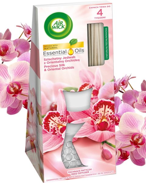 Air Wick Pachnące Patyczki Szlachetny Jedwab z Orientalną Orchideą/Precious Silk & Oriental Orchids 25ml