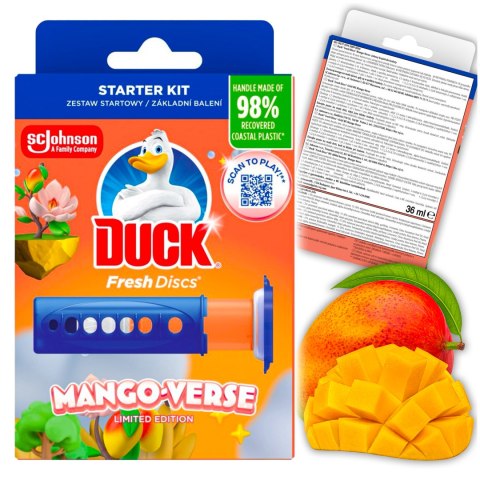Duck Fresh Discs Mango Verse - Żelowy Krążek Do Toalety 36ml + Aplikator