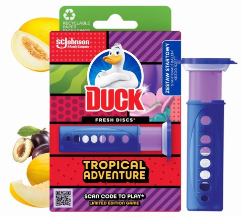 Duck Fresh Discs Tropical Adventure - Żelowy Krążek Do Toalety 36ml + Aplikator