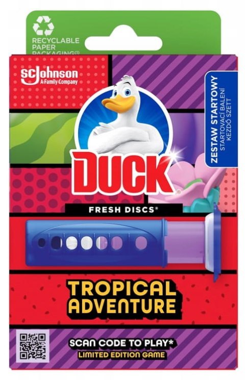 Duck Fresh Discs Tropical Adventure - Żelowy Krążek Do Toalety 36ml + Aplikator